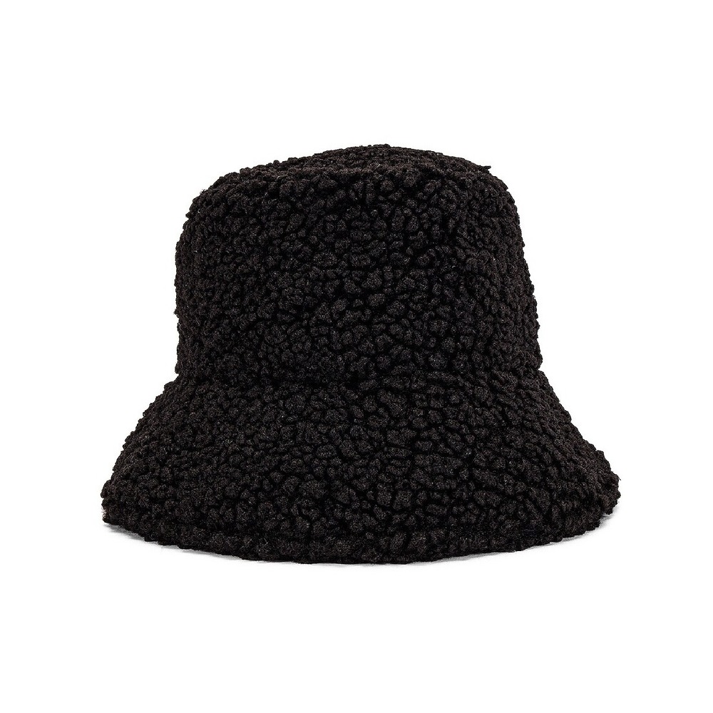Lack‎ of Color Teddy Bucket Hat Fuzzy Sherpa Style Black Small/Medium L2